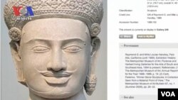 Cambodian officials say they are considering asking US museums for the return of their stolen objects.