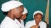 Nigerian midwives receiving obstetrics training.