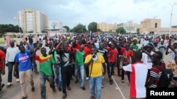 Une manifestation à Ouagadougou, Burkina Faso, 16 Septembre, 2015. 