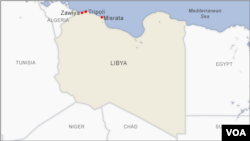 Map of Misrata in Libya