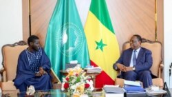 New president elected Basirou Diomaye Faye met President Macky Sall at the presidence 03-27-2024 