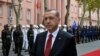 Turkey's Prime Minister Tayyip Erdogan is seen during a welcoming ceremony for his Pakistani counterpart Nawaz Sharif in Ankara September 17, 2013. REUTERS/Stringer (TURKEY - Tags: POLITICS) - RTX13OKP