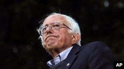 Democratic presidential candidate Sen. Bernie Sanders pauses while speaking at a campaign event at Dartmouth College in Hanover, New Hampshire.