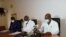 Les syndicats des hôpitaux du Mali étaient devant la presse. Photo VOA / Kassim Traoré