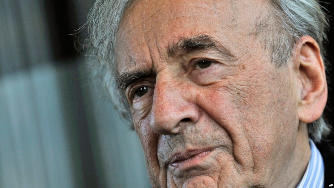FILE - Elie Wiesel, pictured during an interview in December 2009, survived Nazi brutality to start a career as a journalist. He died Saturday at age 87.