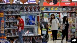 美中貿易戰下中國的零售店。