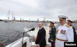 Russian Navy Day celebrations in Saint Petersburg