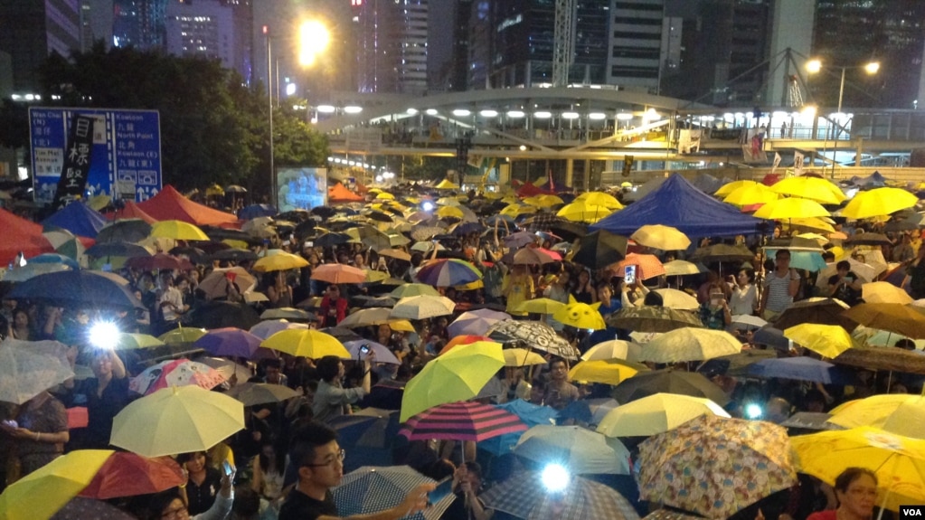 香港各界集会纪念占中满月