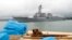 Эсминец USS Stout входит в грузинский порт Батуми. 14 июля 2009