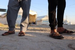 Experts say the isolation of young men who were accused of joining IS and later released for lack of evidence is a human rights issue, but it could become a security issue, pictured in Hassan Sham Camp, Iraq, Sept. 30, 2019. (H.Murdock/VOA)