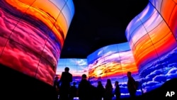 LG delivers an immersive OLED TV experience to CES 2018 attendees during this year's International CES, in Las Vegas, Nevada, Jan. 9, 2018.
