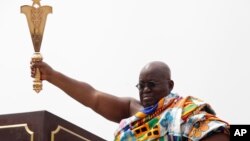 Ghana President elect Nana Akufo-Addo during his inauguration ceremony in Accra, Jan. 7, 2017. 