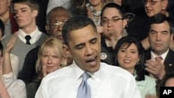 President Barack Obama speaking in Ohio