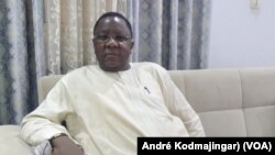 Jean Bernard Padaré, porte-parole du parti au pouvoir à N’Djamena, le 15 mars 2021.