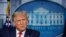 President Donald Trump speaks during a news conference at the White House in Washington, Sept. 10, 2020. 