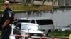 A van believed to be carrying Ryan Wesley Routh, the suspect in an apparent assasination attempt on former US President Donald Trump, leaves the Paul G. Rogers Federal Building and US Courthouse on September 16, 2024 in West Palm Beach, Florida.