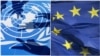 Zastave Ujedinjenih nacija i Evropske unije (Foto: Reuters)