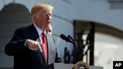 Presiden Amerika Serikat Donald Trump di Gedung Putih, Washington, D.C. 27 Juli 2018. (Foto: dok).