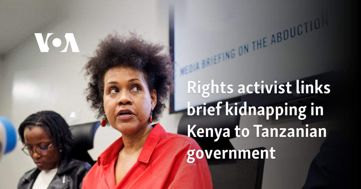 Rights activist links brief kidnapping in Kenya to Tanzanian government