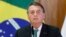 Foto Achiv: Prezidan Brezil Jair Bolsonaro pandan yon konferans pou lapres nan Brasilia.