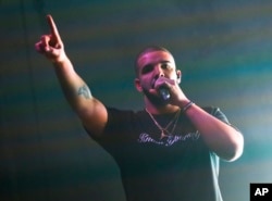 FILE - Drake performs at the FADER FORT Presented by Converse during the South by Southwest Music Festival in Austin, Texas.