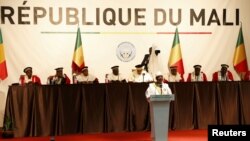 Mali's President Ibrahim Boubacar Keita speaks at his presidential inauguration ceremony in Bamako, Mali, Sept. 4, 2018. 