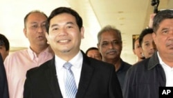 FILE - Rafizi Ramli of the People's Justice Party arrives at court in Kuala Lumpur, Malaysia, Nov. 14, 2016.