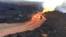 2018年6月10日美国地质调查局的照片显示，基拉韦厄火山下方的裂缝继续剧烈喷发，熔岩流到夏威夷岛卡波霍湾的海水中。