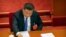 El presidente chino, Xi Jinping, vota una legislación relacionada a Hong Kong el 28 de mayo de 2020.