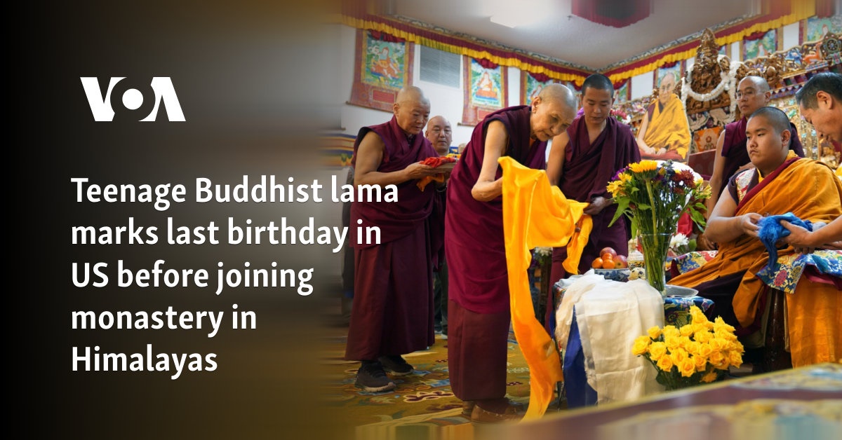 Teenage Buddhist lama marks last birthday in US before joining monastery in Himalayas