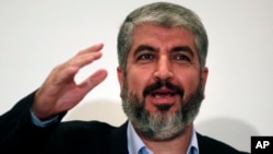 FILE - Khaled Meshaal, head of Hamas Politburo Sept .28, 2009. 