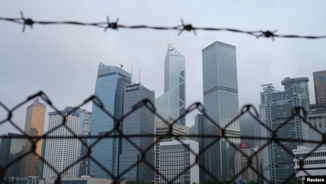 图为香港金融区。(2020年5月28日)