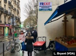 A poster in Paris calling for Frexit, or France leaving the EU.
