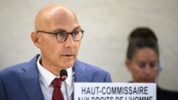 United Nations High Commissioner for Human Rights Volker Turk delivers a speech at the opening of the 57th session of the Human Rights Council in Geneva, on September 9, 2024.