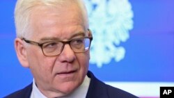 Menteri Luar Negeri Polandia Jacek Czaputowicz di Warsawa, Polandia, 9 Februari 2018. (Foto: dok).