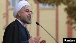 Presiden Iran Hassan Rouhani menyambut baik perjanjian nuklir yang dicapai hari Minggu pagi di Jenewa (24/11). 