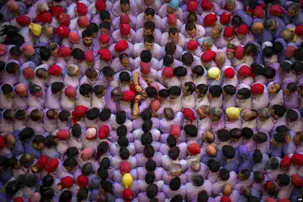 APTOPIX Spain Catalonia Human Tower