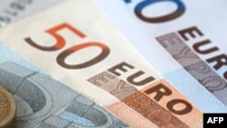 Colorful euro banknotes