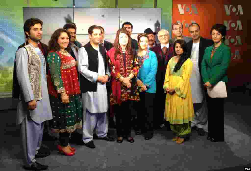 The Afghan TV Staff posed for a Nowrouz photo on March 21st, all dressed in colorful, national clothes to celebrate the New Year.