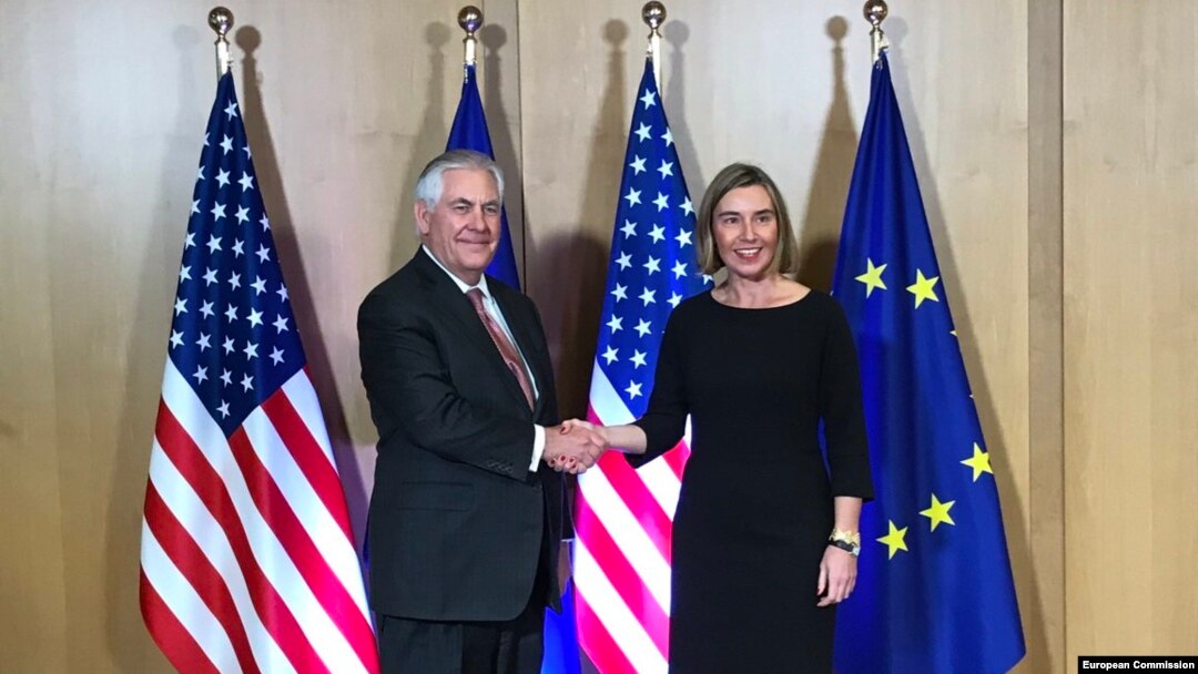 Visoka predstavnica EU Federika Mogerini i američki šef diplomatije Reks Tilerson, Brisel 5. decembar 2017.