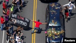 Obsèques de Mohamed Ali à Louisville, dans l'Etat du Kentucky, le 10 juin 2016