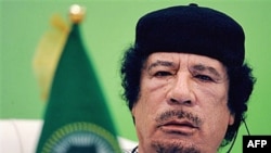 Libyan leader Moammar Gadhafi talks during the first session of the 3rd Africa-EU Summit in Tripoli, Libya, November 29, 2010 (file photo)