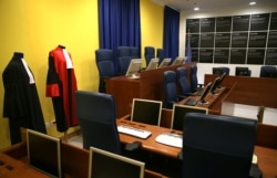 The original courtroom of the United Nations International Criminal Tribunal for the former Yugoslavia is seen in Sarajevo City Hall, Bosnia and Herzegovina Dec. 7, 2018.