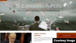 Hình chụp từ website của Panama Papers, ngày 3 tháng 4, 2016