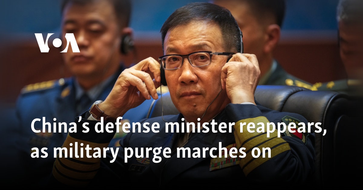 China’s defense minister reappears, as military purge marches on 