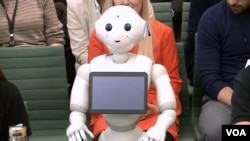 The humanoid robot Pepper testifies before the Education Committee in Britain's House of Commons in London, England, on Tuesday October 16, 2018. (Video Screenshot)