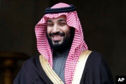 Mohammed bin Salman, príncipe heredero de Arabia Saudí, en una visita a Francia el 9 de abril de 2018.