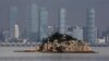 FILE - Shiyu, or Lion Islet, which is part of Kinmen county, one of Taiwan's offshore islands, is seen in front of China's Xiamen, on Lieyu island, Kinmen county, Taiwan, Aug. 20, 2018. 