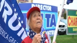 Bà Trúc Minh, 79 tuổi, cũng như nhiều người Việt lớn tuổi ở Quận Cam, rất phiền lòng vì con cháu ủng hộ ông Joe Biden