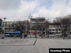 Suasana kota Daegu di Korea Selatan masih sepi (dok: Elvira Tanjung)